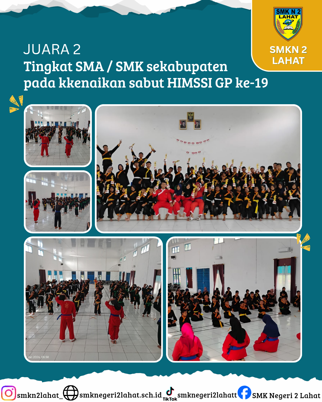 Gambar 2 - Kegiatan Lomba Ujian Kenaikan Tingkat Sabuk HIMSSI GP SMA/SMK Tingkat Kabupaten Lahat Ke 19