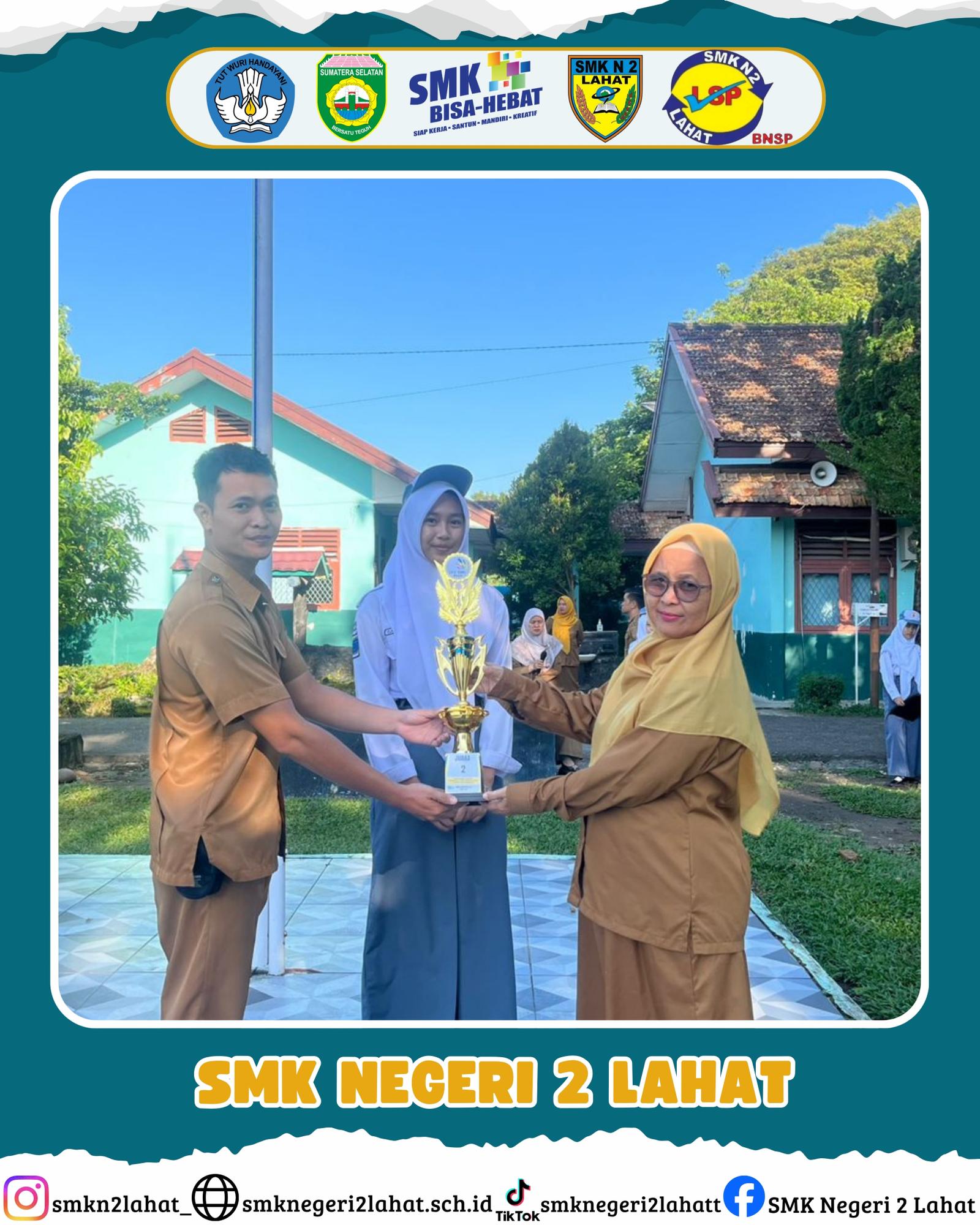 Gambar 2 - Juara 2 Lomba LKS Tingkat Kabupaten Lahat, Cabang Lomba IT Networking System Admintration 