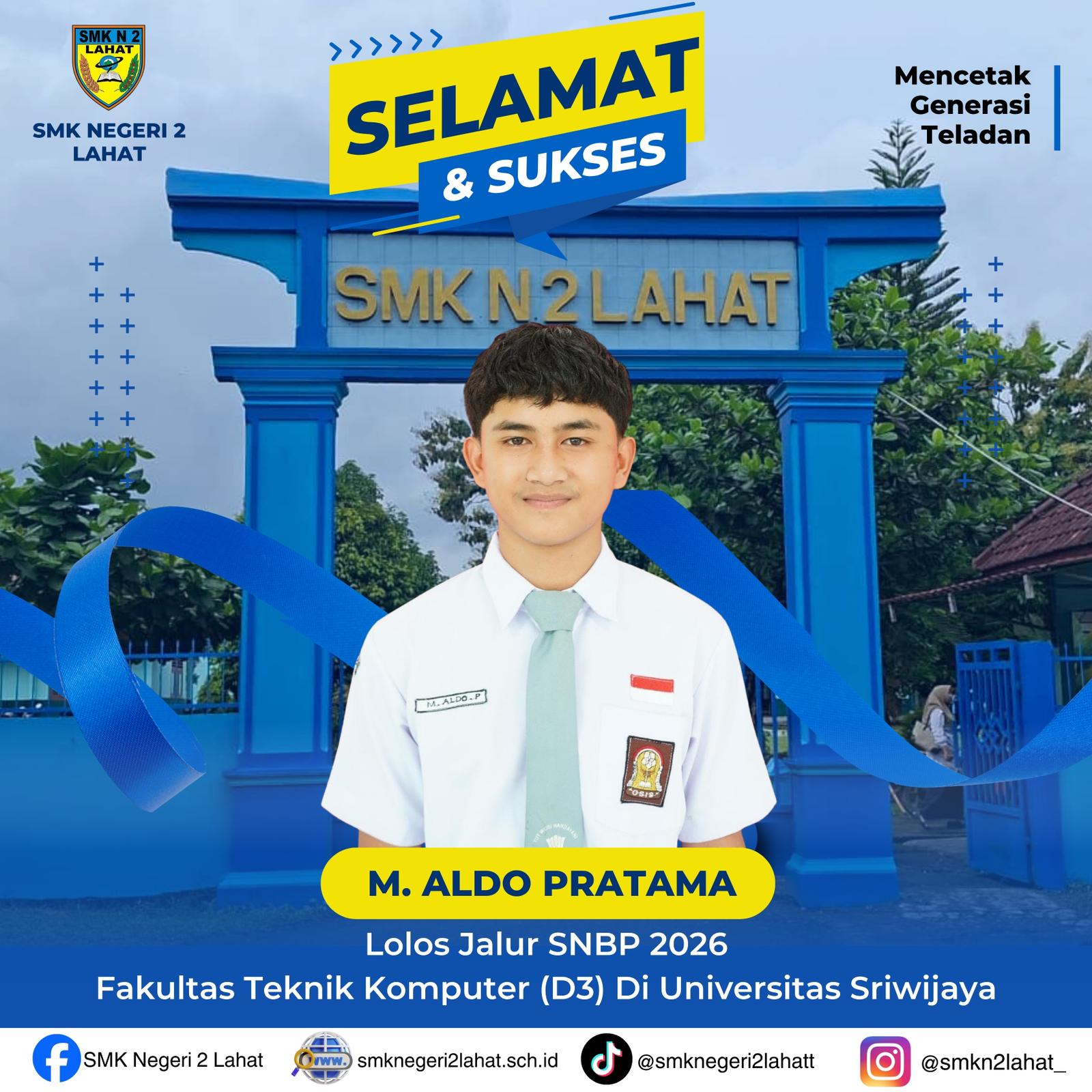 Selamat Sukses Untuk Siswa/Siswi SMK Negeri 2 Lahat Yang Lolos SNBP Tahun 2026 